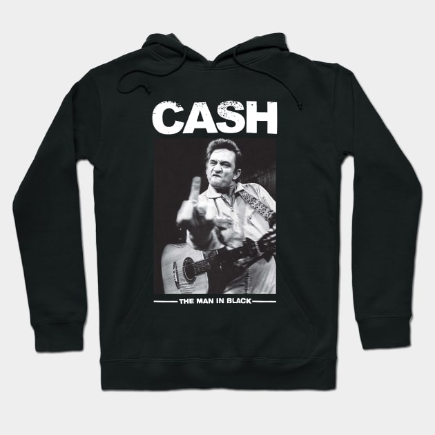 Middle Finger Johnny Cash | Vintage Hoodie by BixterBitzzz